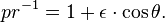 \ Pr ^ {- 1} = 1+ \ epsilon \ cdot \ cos \ theta.
