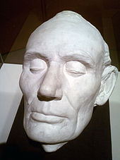 fonte de la vie de Lincoln, au printemps 1860 par Leonard Volk.