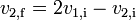 v_ {2, \ mathrm {f}} = {2v_ 1, \ mathrm {i}} - V_ {2, \ mathrm {i}}