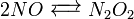 NO 2 \ \ overrightarrow \ longleftarrow \ N_2O_2