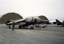 Harrier sur un aérodrome