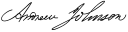 Cursive signature à l'encre