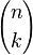 {N \ choose k}