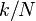 k / N