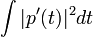 \ Int | p '(t) | 2 dt ^