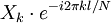 X_k \ cdot e ^ {- i 2 \ pi kl / N}