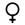 Le symbole de Vénus, un cercle avec une petite croix à branches égales dessous