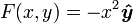 F (x, y) = - x ^ 2 \ boldsymbol {\ hat {y}}