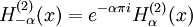 H _ {- \ alpha} ^ {(2)} (x) = e ^ {- \ alpha \ pi} i H _ {\ alpha} ^ {(2)} (x)