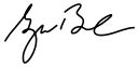 Cursive signature à l'encre