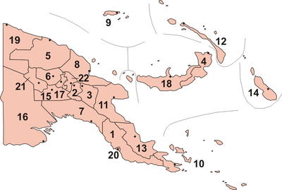 Provinces de Papouasie-Nouvelle-Guinée.