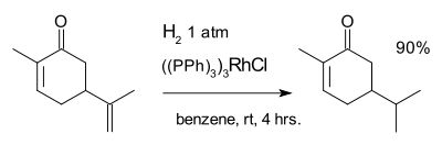 Carvone hydrogénation