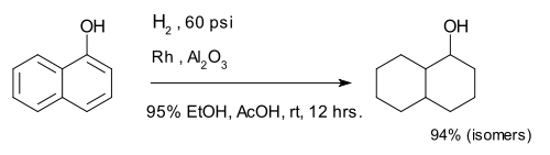 1-naphtol hydrogénation