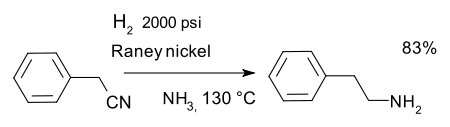 Nitrile hydrogénation