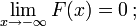 \ {X lim_ \ rightarrow - \ infty} F (x) = 0 \ ,;