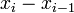 x_i - x_ {i-1}