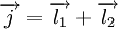 \ Overrightarrow {j} = \ {overrightarrow L_1} + \ {overrightarrow L_2}
