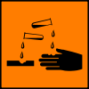 Étiquette de marchandises dangereuses pour l'acide chlorhydrique: corrosif