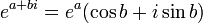 \, \! \, E ^ {a + bi} = e ^ a (\ cos b + i \ sin b)