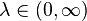 \ Lambda \ dans (0, \ infty)