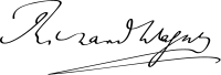 la signature à l'encre dans un script qui coule