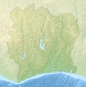 Carte montrant l'emplacement du parc national du Banco