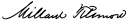 Cursive signature à l'encre