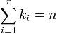\ Sum_ {i = 1} ^ n = rk_i