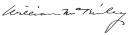 Cursive signature à l'encre