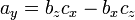 à_ÿ = b_z c_x - b_x c_z \,