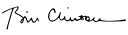 Cursive signature de Bill Clinton à l'encre