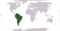 Localisation de l'Amérique du Sud
