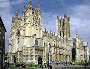 Cathédrale de Canterbury du sud-ouest.