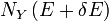 N_ {Y} \ left (E + \ delta E \ right)