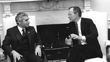 Premier président bulgare élu Jelev rencontre George HW Bush en 1990