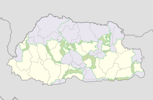Bhoutan zones protégées emplacement map.png
