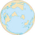 Vue de la Terre où tous les cinq océans visible