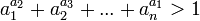 a_1 ^ {} + a_2 a_2 ^ {} A_3 + ... + a_n ^ {} a_1> 1