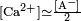 \ Scriptstyle [\ mathrm {Ca} ^ {2+}] \ simeq \ frac {[\ mathrm {A} ^ -]} {2}