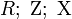 R; \ \ Zeta; \ \ Chi