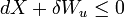 dX + \ W_u delta \ le 0