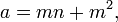 a = mn + m ^ 2,
