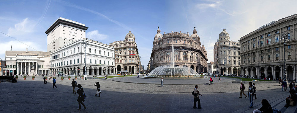 Panorama de la Piazza De Ferrari, Génova