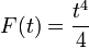 F (t) = t ^ {4 \ over 4}