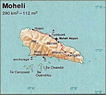 Mapa de Moheli