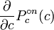 \ Frac {\ partial} {\ partial {c}} p_c ^ {\ circ} n (c)