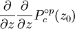 \ Frac {\ partial} {\ partial {z}} \ frac {\ partial} {\ partial {z}} p_c ^ {\ circ} p (z_0)