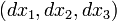 (Dx_1, dx_2, dx_3)