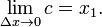 \ Lim _ {\ Delta x \ to 0} c = x 1.