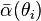 {\ Bar \ alpha (\ theta_i)}